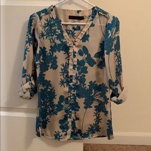 Blue & Cream Limited blouse